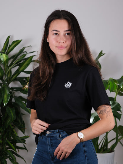 Front view of the Fragrance of Fall Tee on a female model, emphasizing its trendy and versatile look